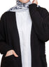 Black Basic Pocket Cardigan - Khotwh