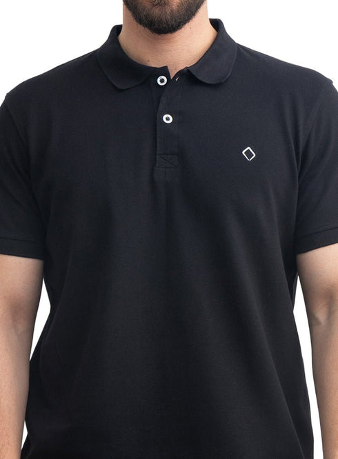 Black Basic Polo - Khotwh