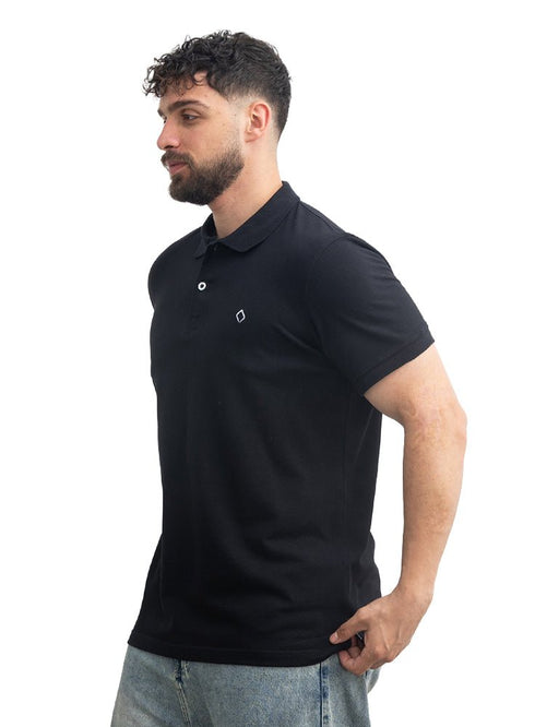 Black Basic Polo - Khotwh
