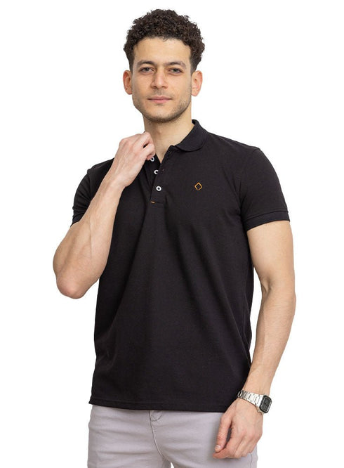 Black Basic Polo - Khotwh