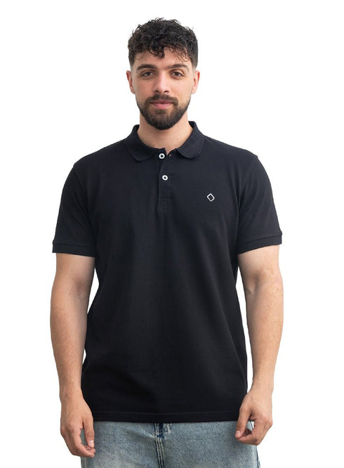 Black Basic Polo - Khotwh