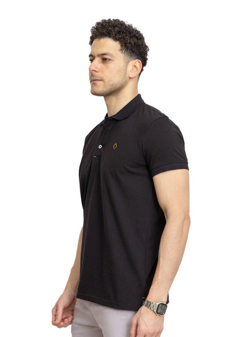 Black Basic Polo - Khotwh