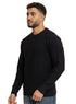 Black Basic Round Pullover - Khotwh