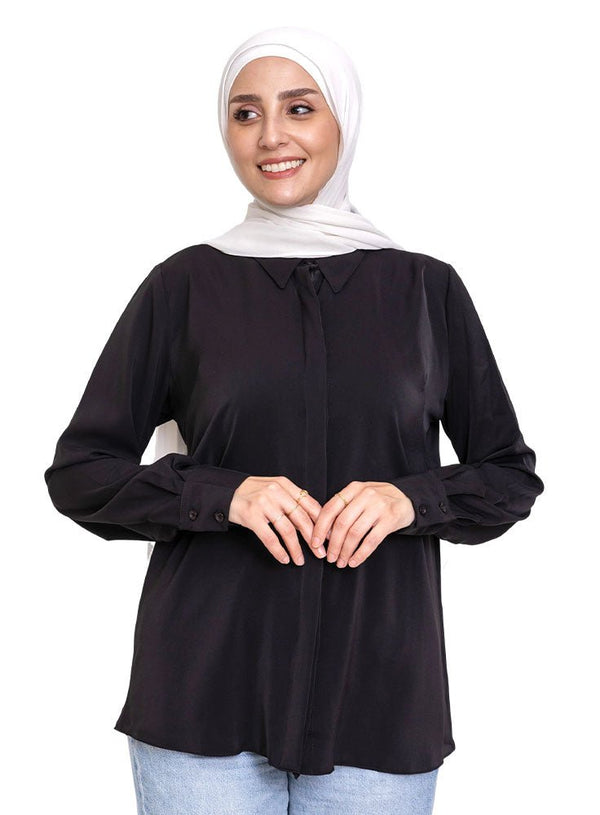Black Basic Shirt - Khotwh