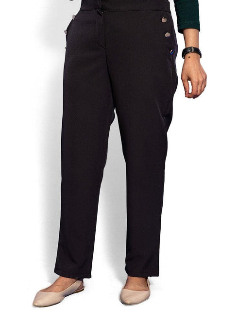 Black Button Classic Pant - Khotwh