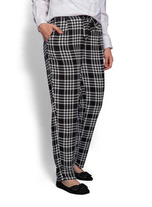 Black Checkered Pant - Khotwh