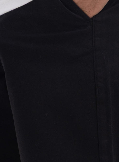 Black Classic Gabardine Short - Khotwh