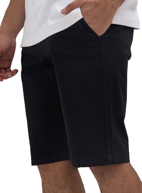 Black Classic Gabardine Short - Khotwh