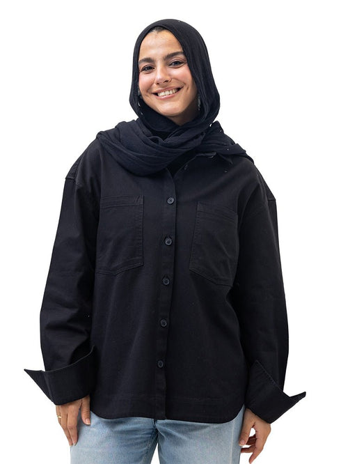 Black Cur - Gabardine Shirt - Khotwh