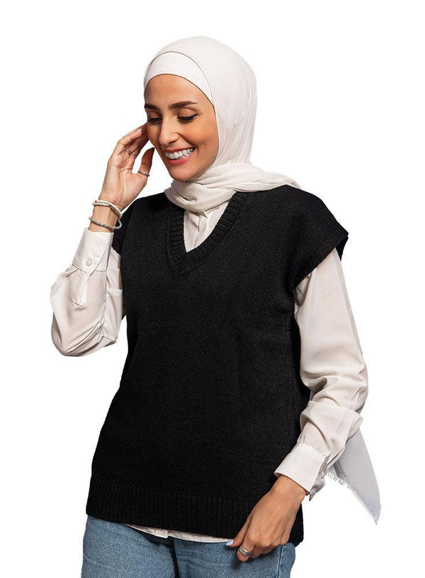 Black Cut Pullover - Khotwh