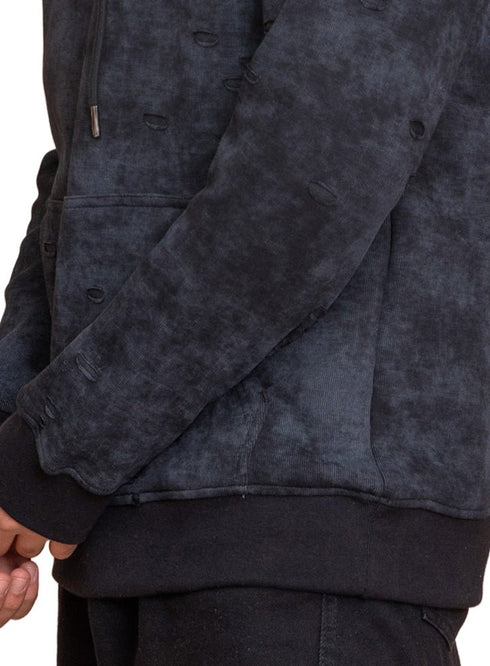 Black Cutting Hoodie - Khotwh