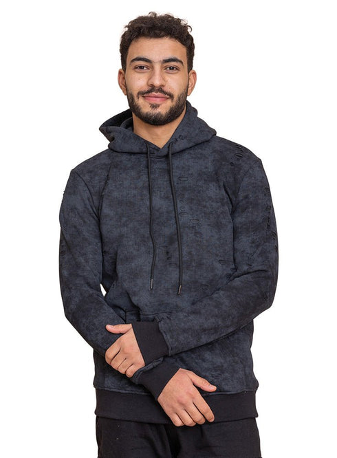 Black Cutting Hoodie - Khotwh