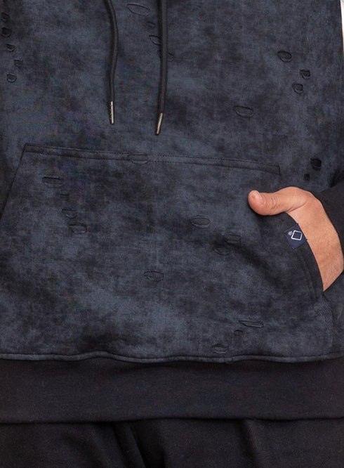 Black Cutting Hoodie - Khotwh