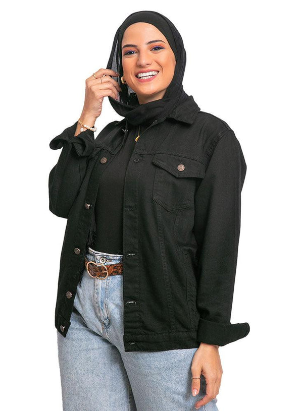 Black Denim Jacket - Khotwh