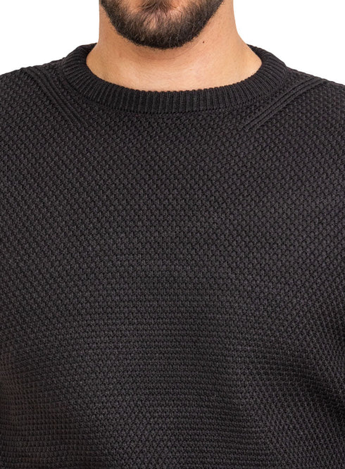 Black - Design 00143 BS - Round Pullover - Khotwh