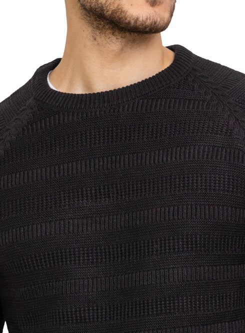 Black - Design 00177 BS - Round Pullover - Khotwh