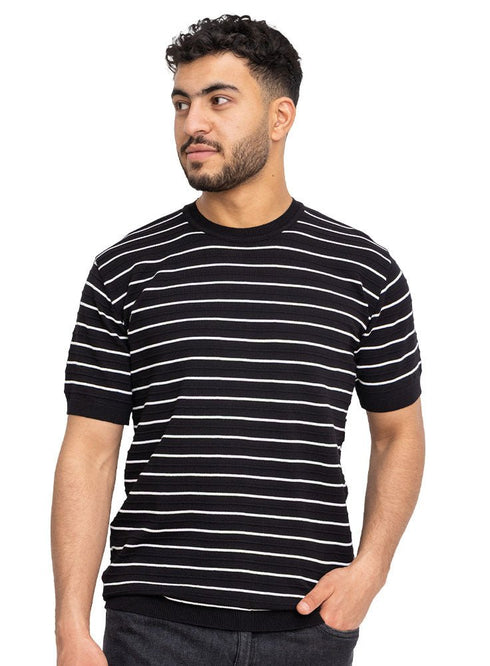 Black Design 01000Knit S - Round T-Shirt - Khotwh