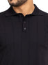 Black Design 01007Knit Polo Neck - T-Shirt - Khotwh