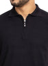 Black Design 01013Knit Polo Neck - T-Shirt - Khotwh