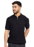 Black Design 01013Knit Polo Neck - T-Shirt - Khotwh