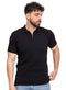 Black Design 01014Knit Polo Neck - T-Shirt - Khotwh