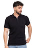 Black Design 01014Knit Polo Neck - T-Shirt - Khotwh