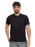 Black Design 01018Knit Polo Neck - T-Shirt - Khotwh