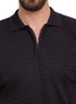 Black Design 01024Knit Polo Neck Zipper - T-Shirt - Khotwh