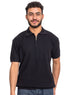 Black Design 01047Knit Polo Neck - T-Shirt - Khotwh