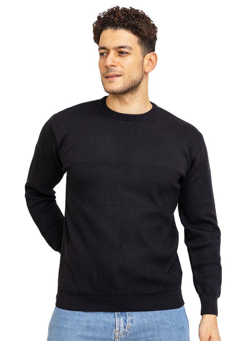 Black - Design 0133 BS - Round Pullover - Khotwh