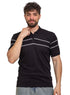 Black Design 1023Knit Polo Neck Zipper - T-Shirt - Khotwh