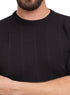 Black Design 1024Knit Round T-Shirt - Khotwh