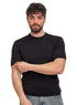 Black Design 1024Knit Round T-Shirt - Khotwh