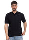 Black Design 1153Knit Polo Neck - T-Shirt - Khotwh
