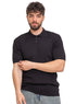 Black Design 1162Knit Polo Neck - T-Shirt - Khotwh