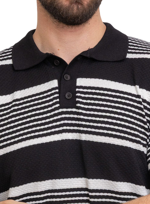 Black Design 1169Knit Polo Neck S - T-Shirt - Khotwh