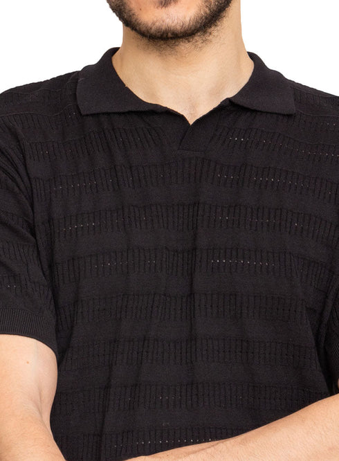 Black Design 13 - F - Polo Neck T-Shirt - Khotwh