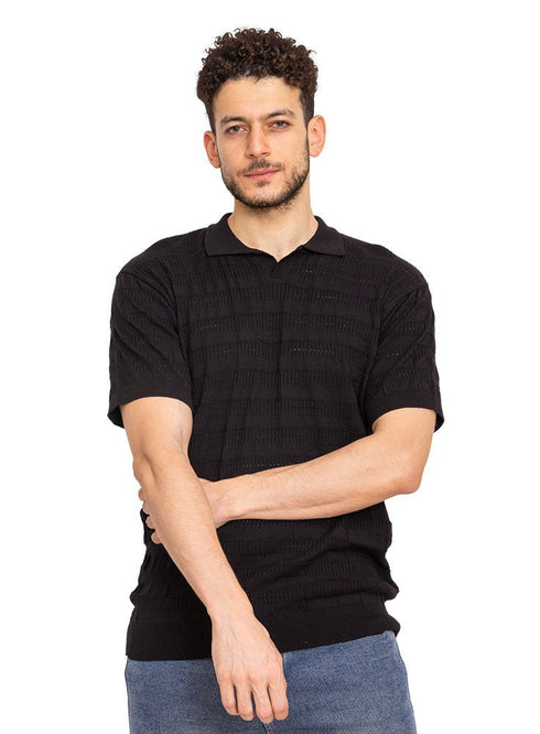 Black Design 13 - F - Polo Neck T-Shirt - Khotwh