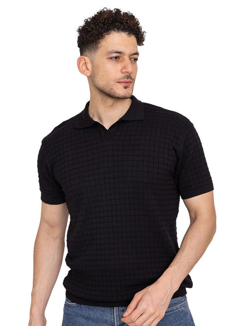 Black Design 15 - F - Polo Neck T-Shirt - Khotwh