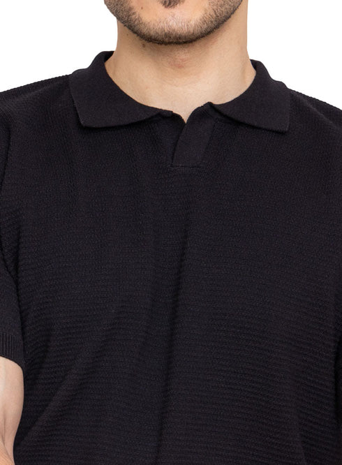 Black Design 19 - F - Polo Neck T-Shirt - Khotwh