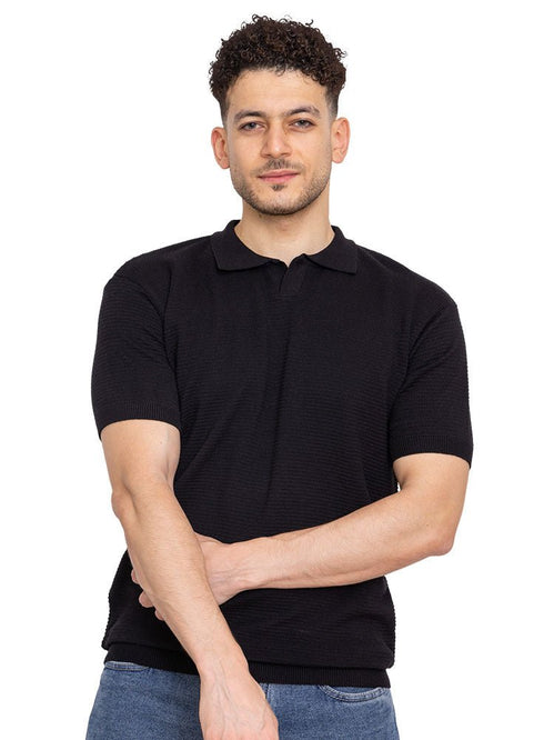 Black Design 19 - F - Polo Neck T-Shirt - Khotwh