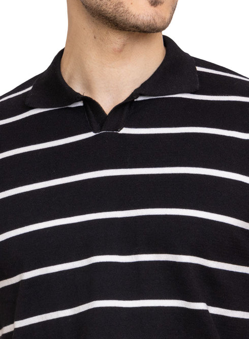 Black Design 23 - F - Polo Neck T-Shirt - Khotwh