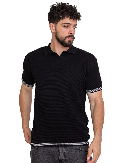 Black Design 27 - F - Polo Neck T-Shirt - Khotwh
