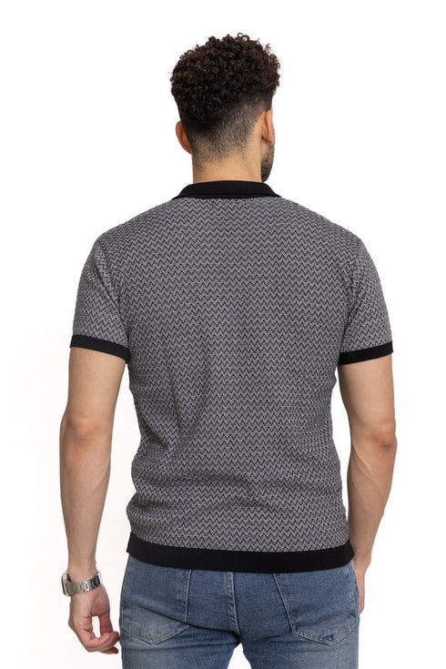 Black Design 3 - F - Polo Neck T-Shirt - Khotwh