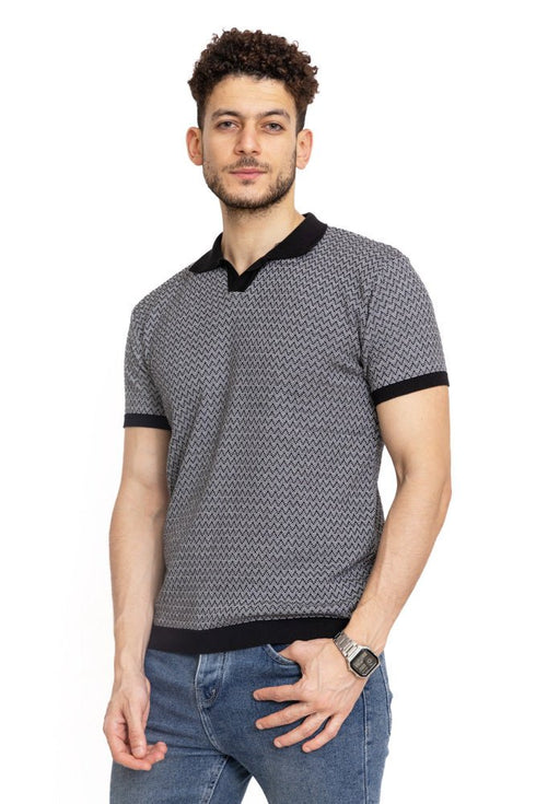 Black Design 3 - F - Polo Neck T-Shirt - Khotwh