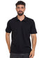 Black - Design 3 Jacquard Polo Neck T-Shirt - Khotwh