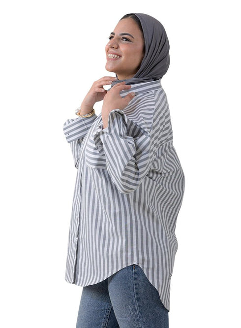 Black - Design 3 Pocket S - Over Size Shirt - Khotwh