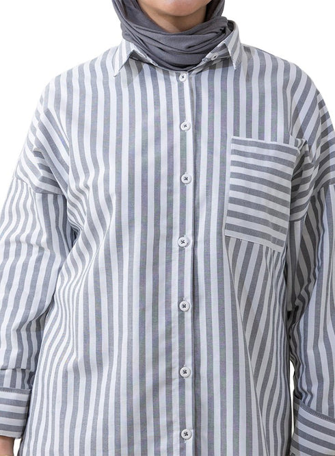 Black - Design 3 Pocket S - Over Size Shirt - Khotwh