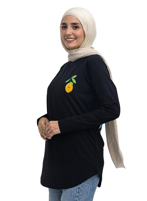 Black-Design 3 Printed Long-Sleeve - Khotwh