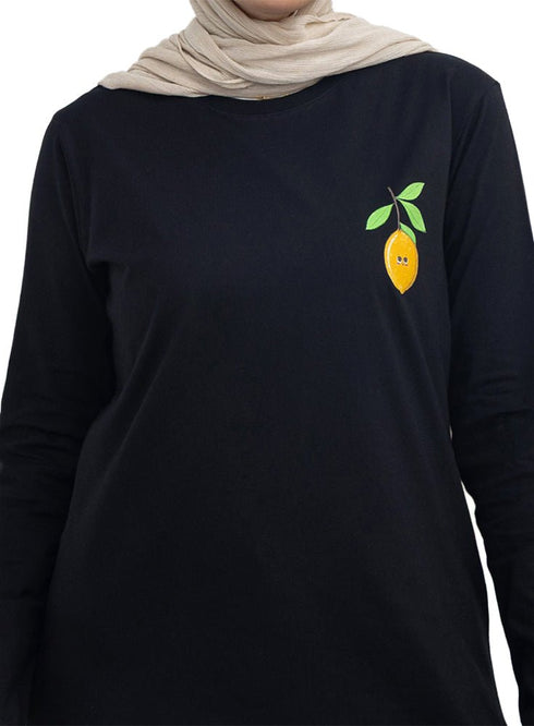 Black-Design 3 Printed Long-Sleeve - Khotwh